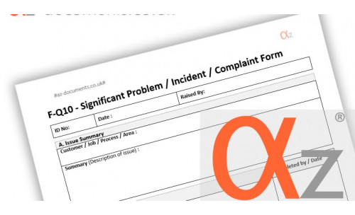 F-Q10 Significant Problem Incident Complaint Form