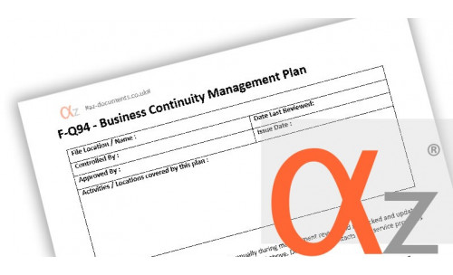 F-Q94 Business Continuity Plan Form